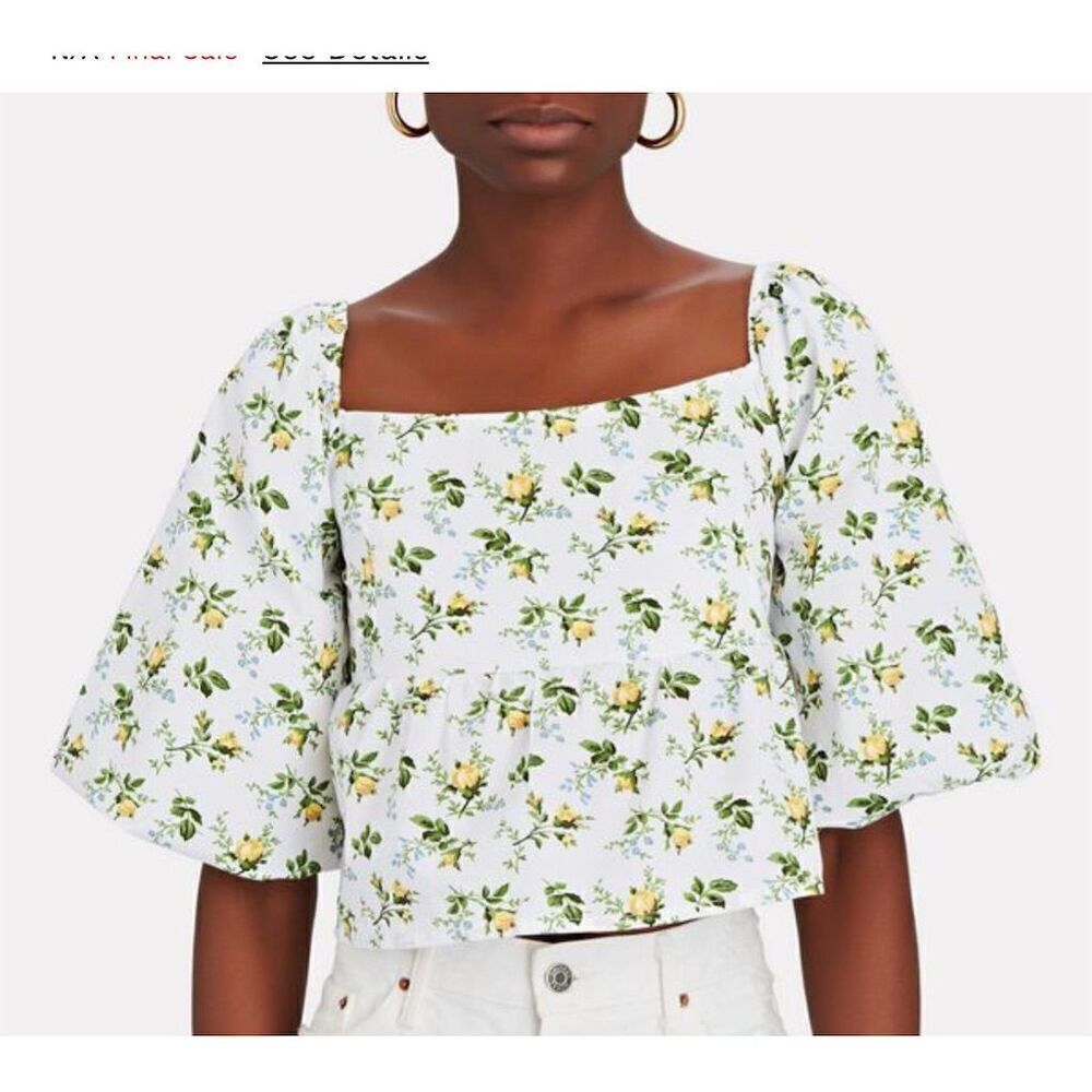 FAITHFULL THE BRAND Women's Floral Crop Top‎ Size 10 Multicolor